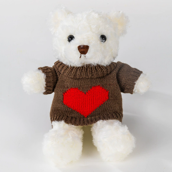 Sweater Bear Doll-red English-offal White-polyester Fiber-1 Piece