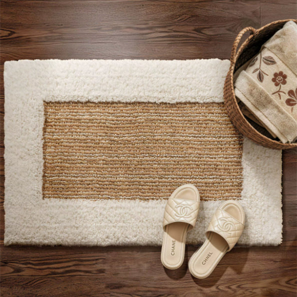 Pure Cotton Thickened Bathroom Absorbent Floor Mat Foot Mat Carpet Home Use Non-slip Foot Mat