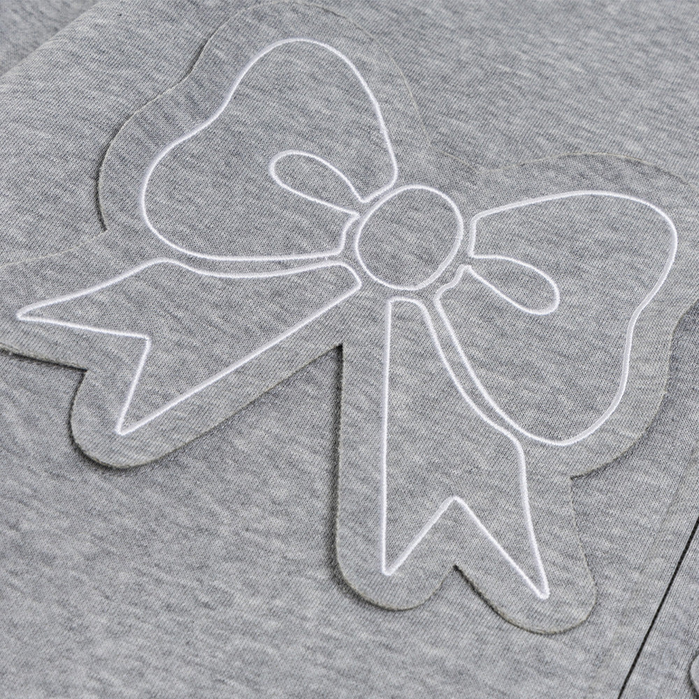Chic Bow Embroidery Hooded Cardigan Sweater