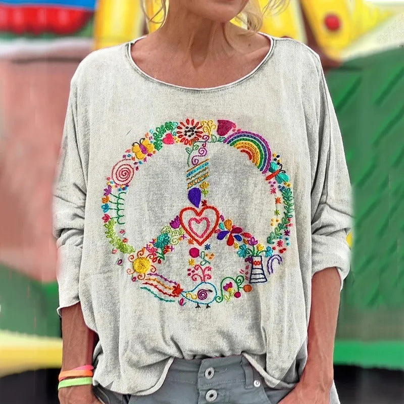3D Printed Long‑Sleeve Casual Top – Trendy, Comfortable & Inclusive