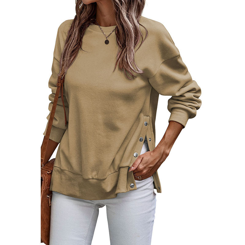 Women's Casual Loose Long Sleeve Pullover Sweatshirt