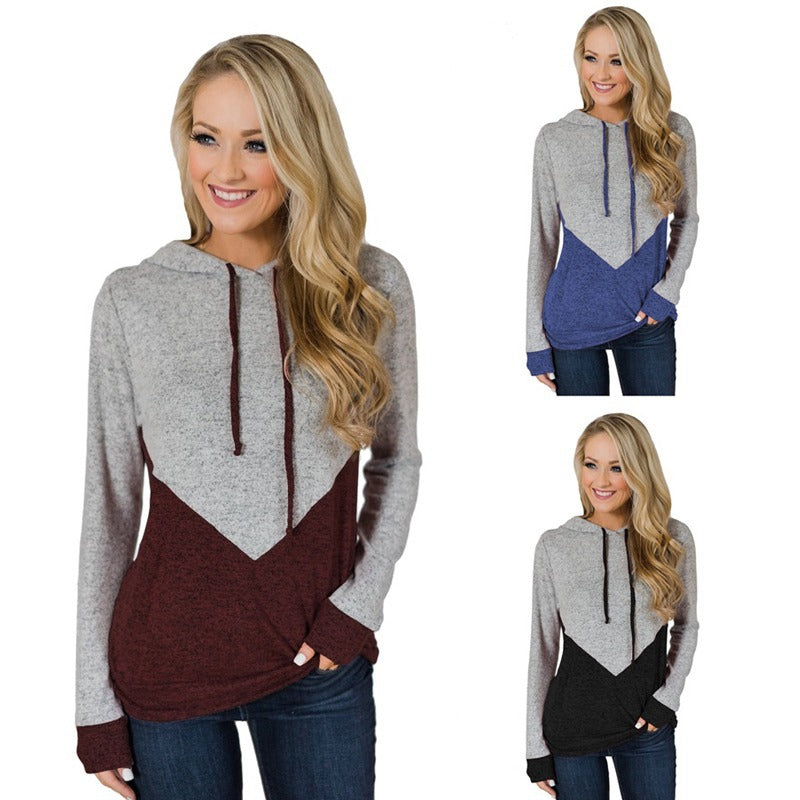 Women's Colorblock Patchwork Cotton Pullover Sweater