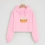 Cute Cat Ear Short Hoodie Casual Autumn Sportswear