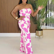Elegant Strapless High-Waist Wide-Leg Jumpsuit