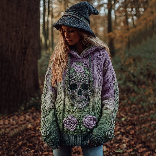 Womens Relaxed-fit Casual Retro Hoodie with a Dropped Shoulder