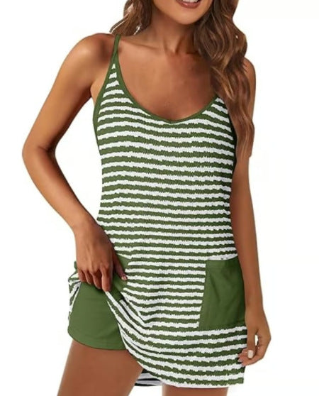 Women's Printed Camisole Romper with Shorts