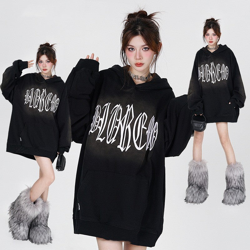 Embroidered Letter Pullover Streetwear Sweater