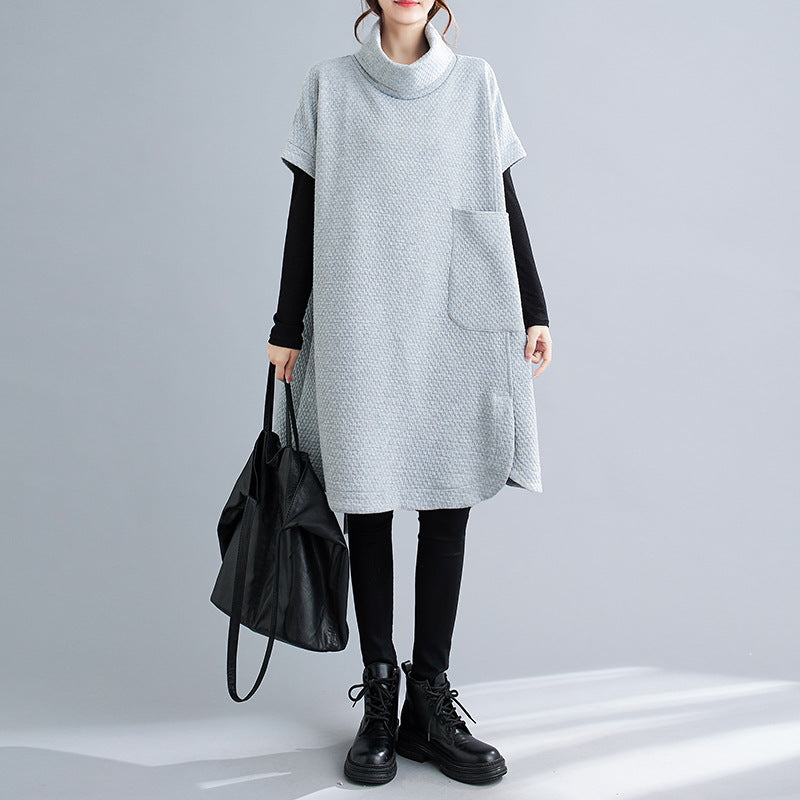 Cozy Turtleneck Midi Sweater Dress for Casual Chic Style