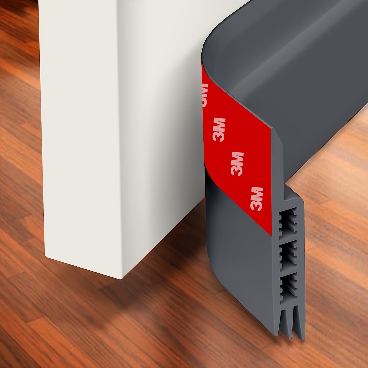 47" Adjustable Door Draft Stopper – Weatherproof Silicone Seal for Bottom of Doors, Insulating Under Door Sweep for Interior & Exterior Use, Blocks Drafts, Noise, and Air Conditioning Leaks, Easy…