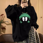 Cozy Fleece-Lined Casual Round Neck Sweatshirt