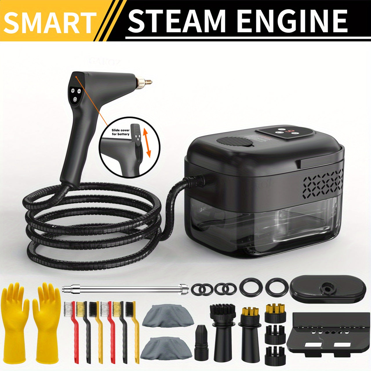 High-Pressure Steam Cleaner, Accessories Sold Separately, Household Steam Cleaner Handheld, Suitable for Kitchen Fumes, Sofas, Small Air Conditioners, Washing Machines, Carpet Cleaning, Car...
