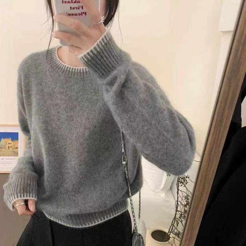 European and American Women's New Crew-neck Sweaters