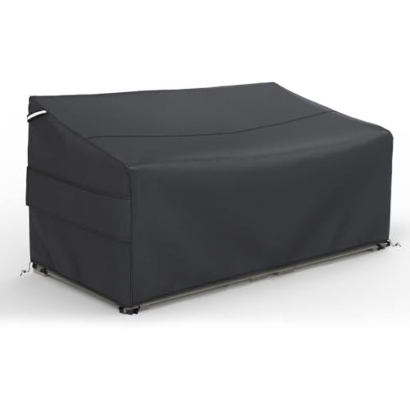 Waterproof Outdoor Sofa Cover, 3-Seater Outdoor Loveseat Cover, 93" W X 40" D X 35" H, Black