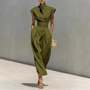 Womens New SpringSummer High-Waisted Midi Skirt
