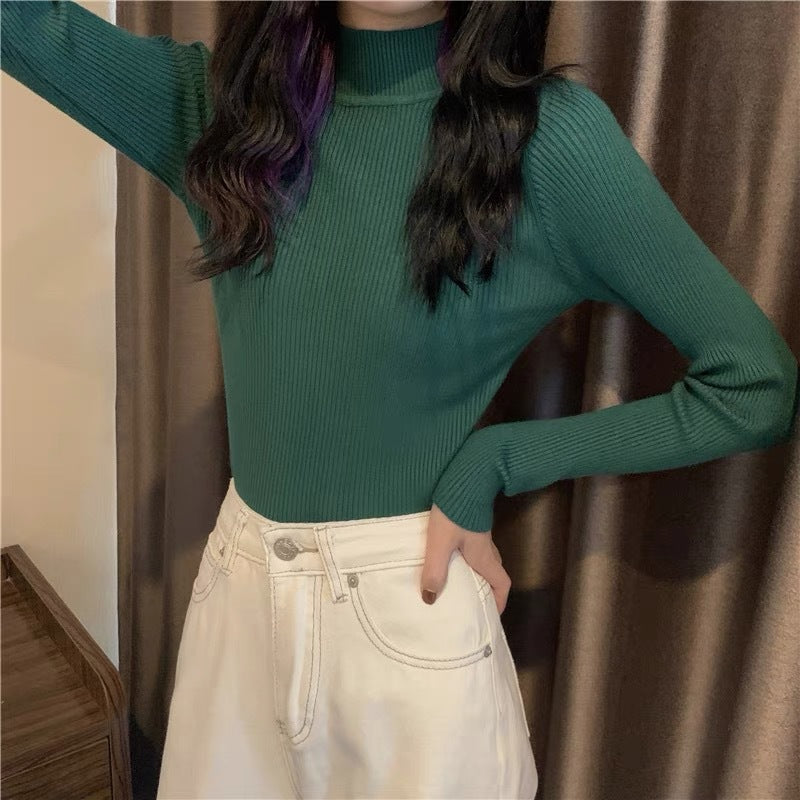 Slim Fit Inner Wear All-matching Sweater Long Sleeve