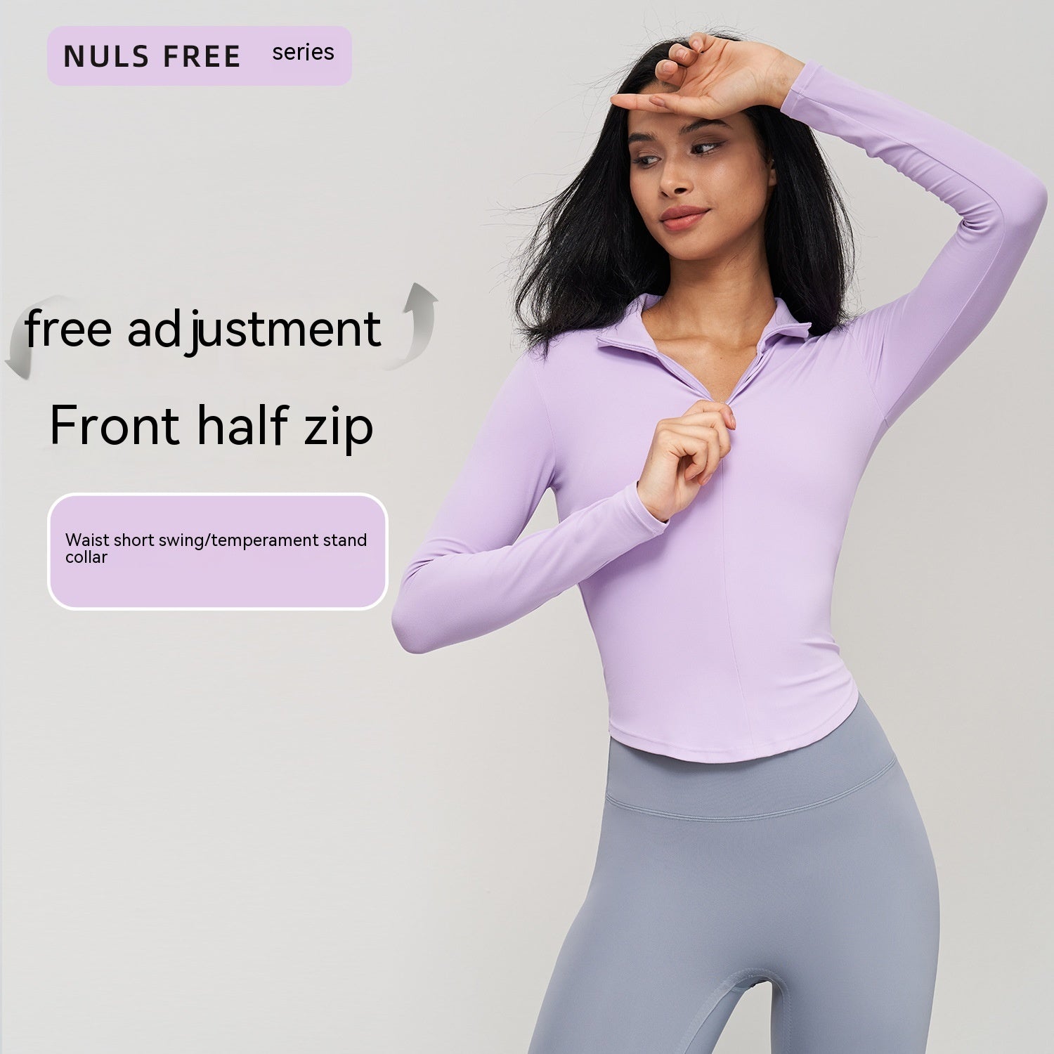 Women's Waist-Tight Stand Collar Yoga Jacket