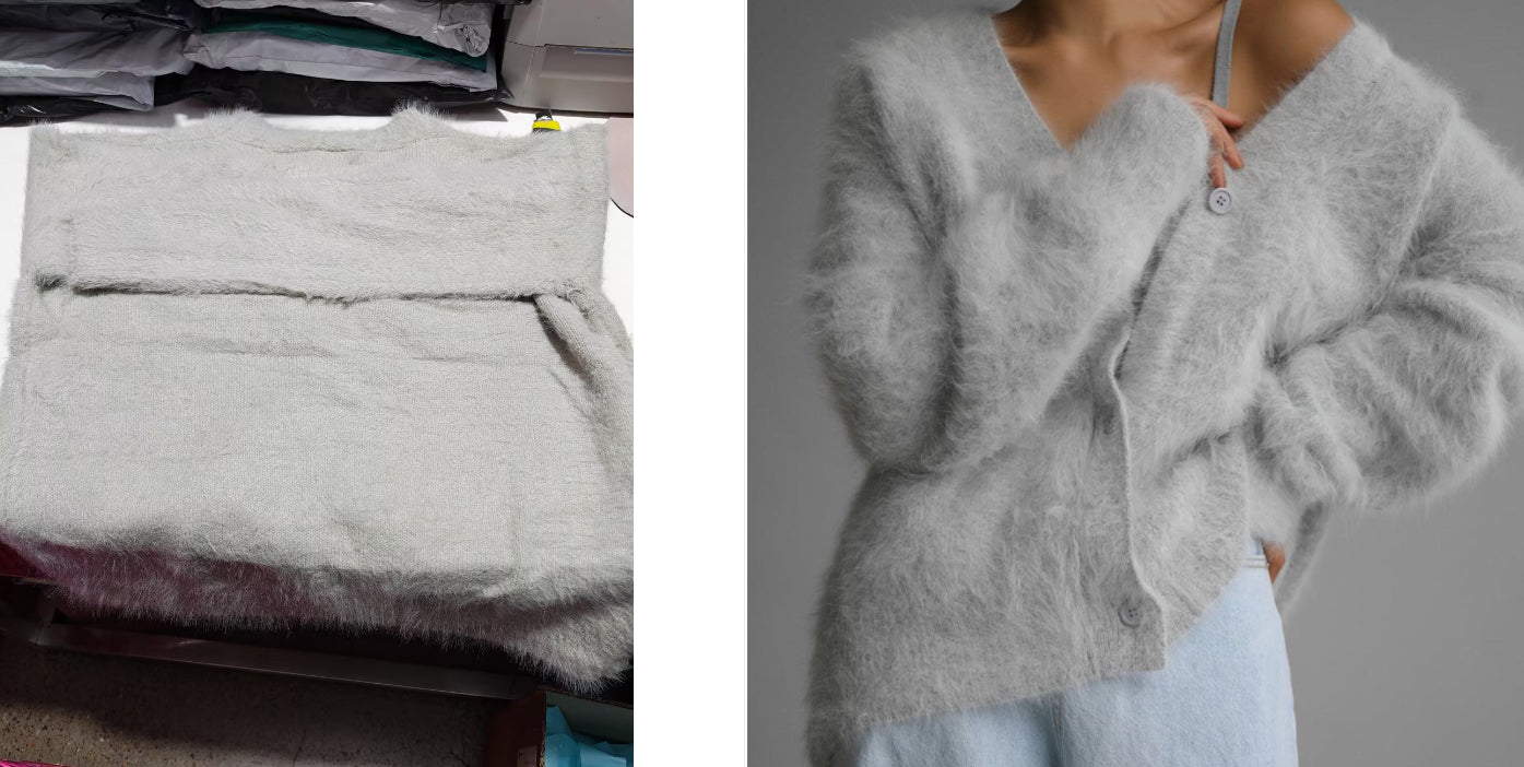 Cross-border Hot Sale Spring And Autumn Imitation Marten Cardigan Women Idle Style Loose Sweater Coat Soft Long-sleeved Sweater Women