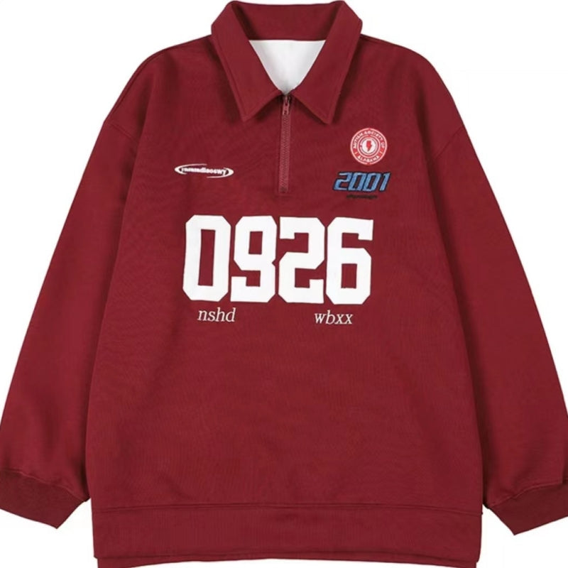 Retro Graphic Plus Size Pullover Sweater
