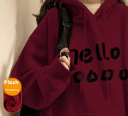 Plus Cashmere Slimming Women's Winter Hoodie