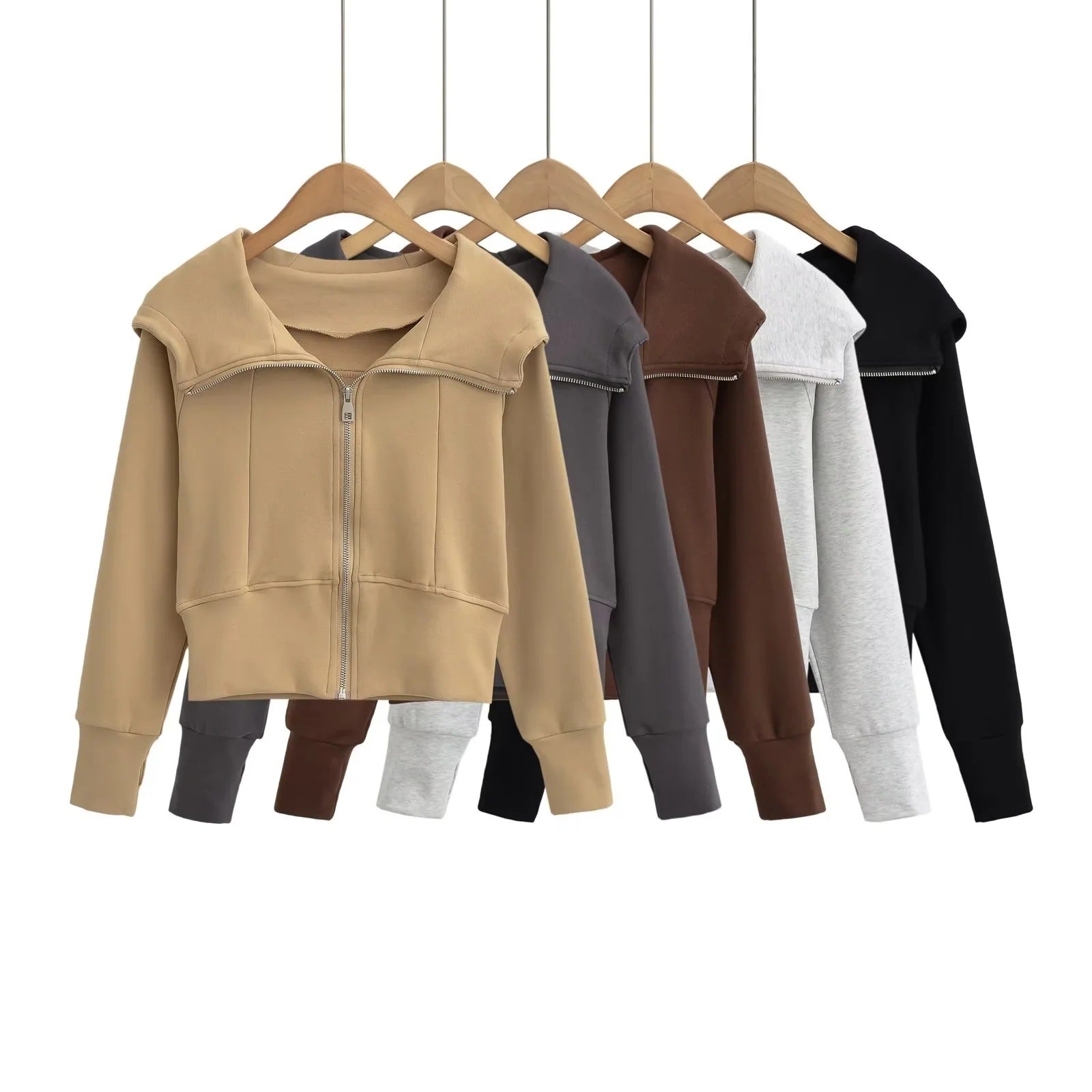 Women's Slim Fit Streetwear Sports Hoodie Coat