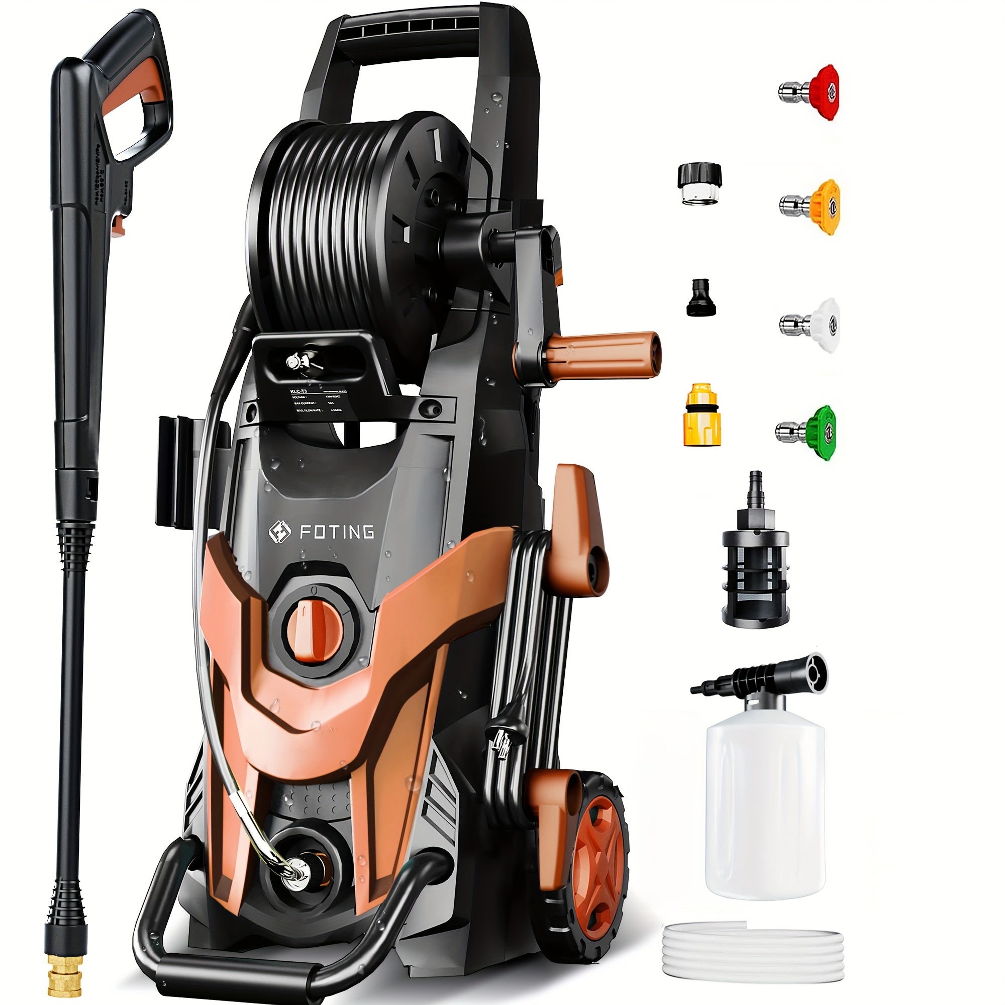 2025Upgraded Electric Pressure Washer, 4500 PSI 3.2 GPM Power Washer with 4 Quick Connect Nozzles, Inlet Hose & Filter& Foam Cannon for Cars/Fences/Driveways/Home Cleaning, Car Washing Equipment...