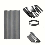 1 Set of Rodless Elegant Bohemian Style Folding Door Curtains with Stripes - Polyester, Magnetic Dividers Living Room, Bedroom, Kitchen - Easy to Hand Wash, No Power Required, Multi-Function Home…