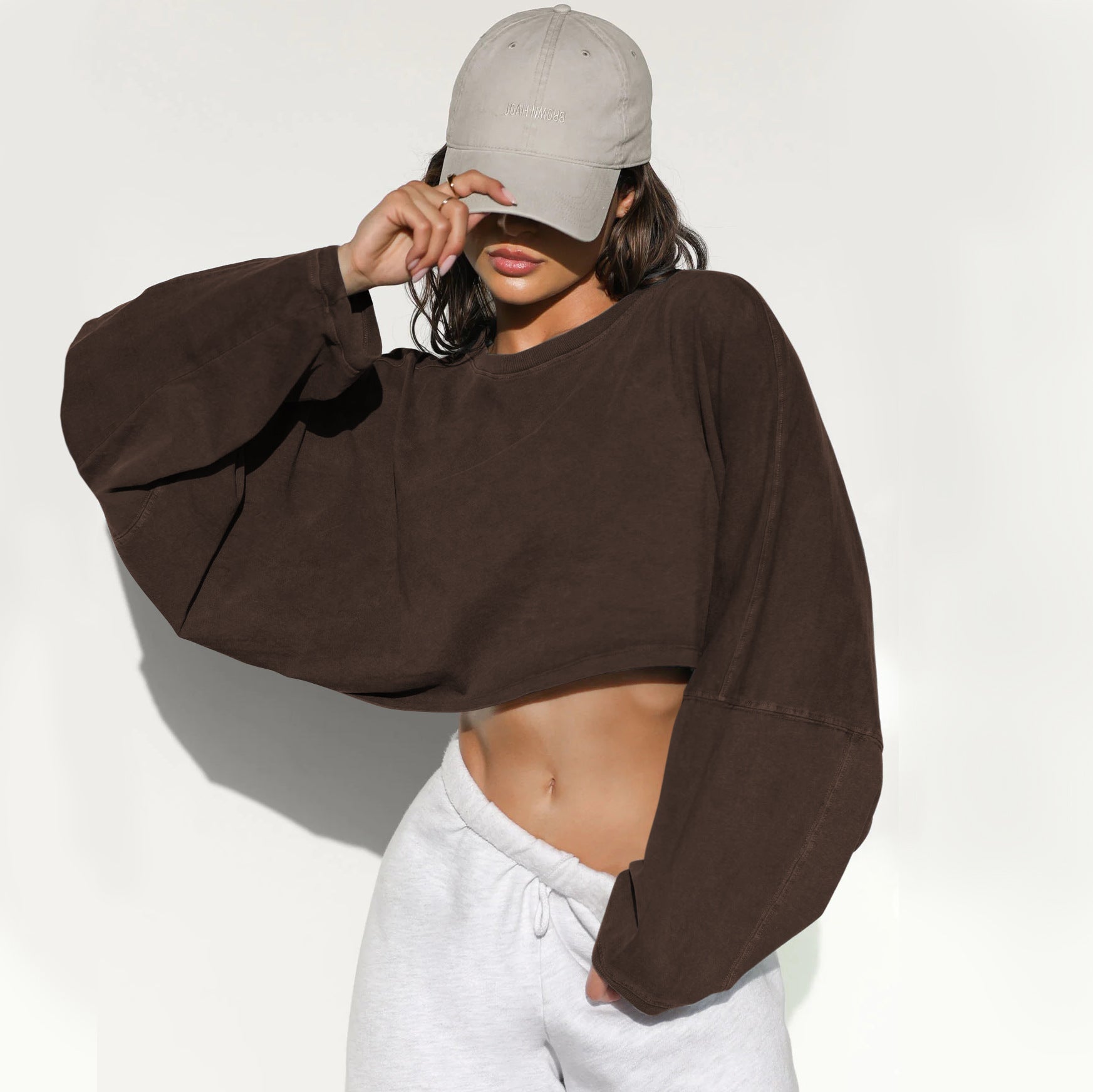 Chic Distressed Round Neck Women's Pullover Sweater