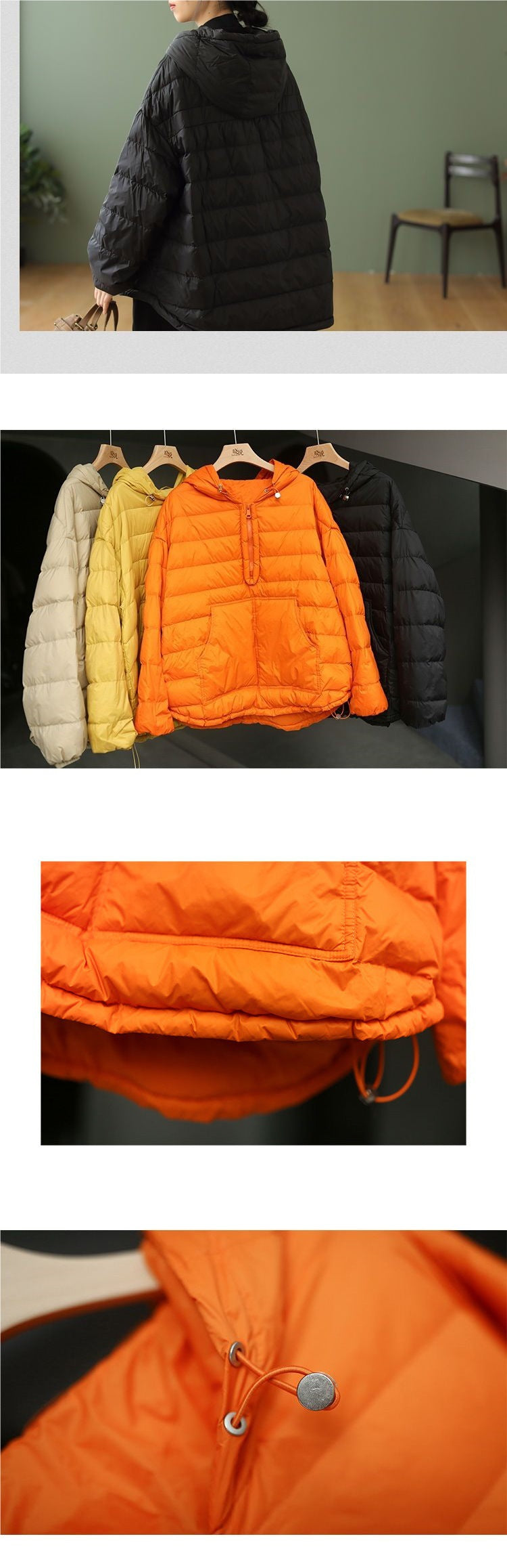 Women's Lightweight Slimming Winter Cotton Coat Hoodie