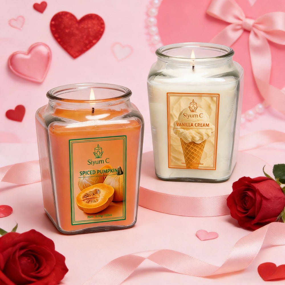 18 oz Mixed Bottle Soy Wax Scented Candle Set – Assorted Fragrances