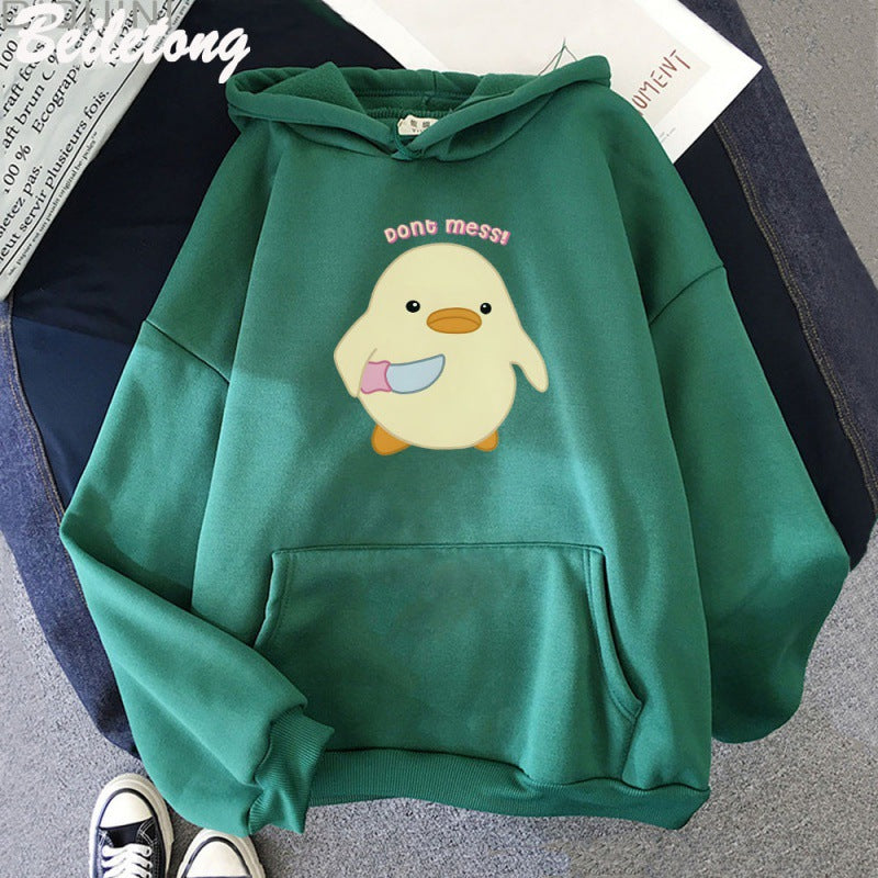 Women's Casual Cartoon Graphic Loose Hoodie