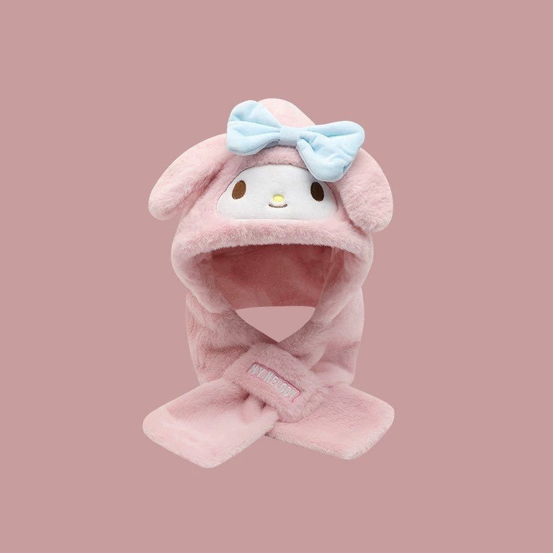 Plush Cartoon Ear Hat – Cinnamon Dog Design, Warm Winter and Autumn Wear