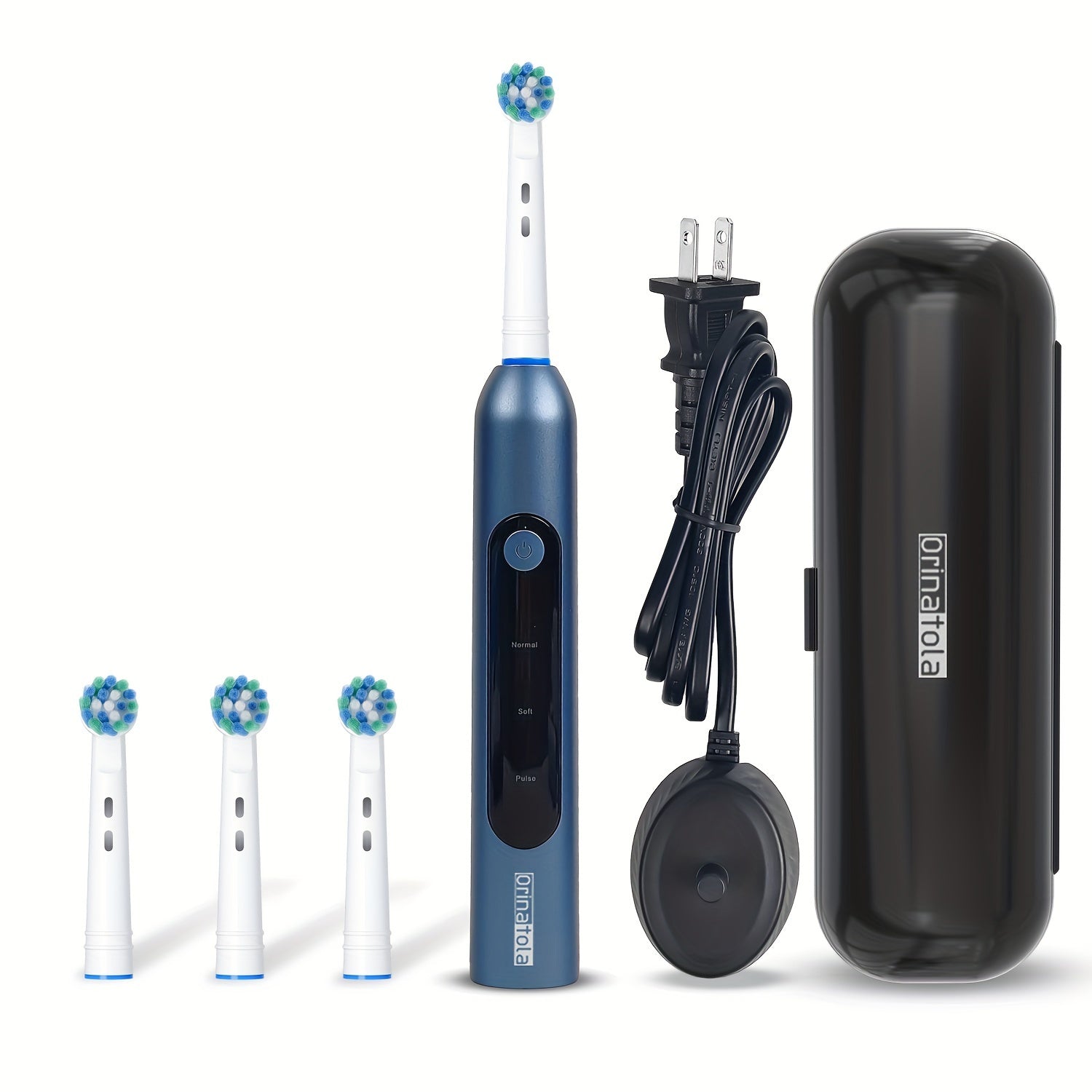 Electric Toothbrush Set with 3 Cleaning Modes and Travel Case