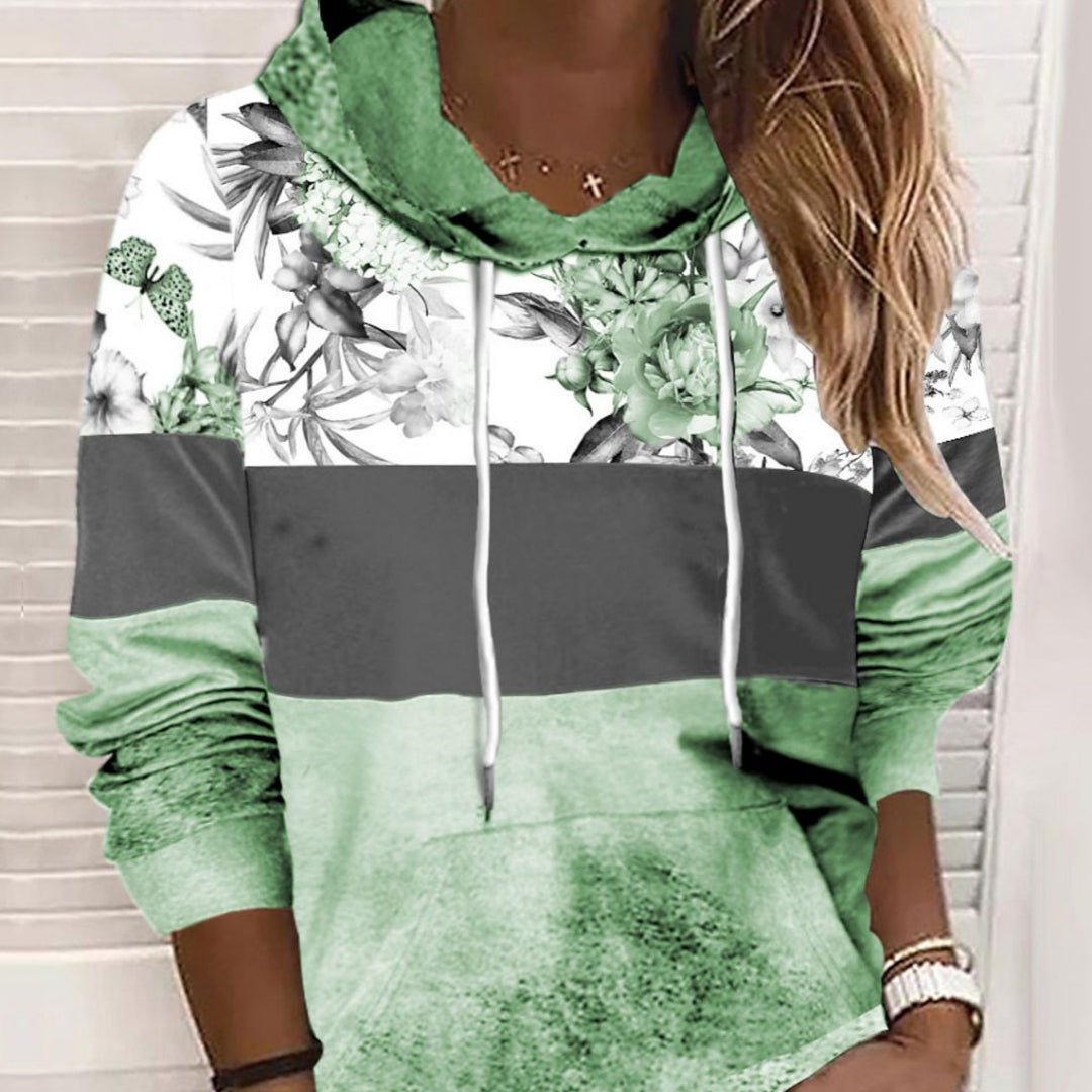 Cozy Drawstring Loose Long-Sleeve Pullover Sweatshirt