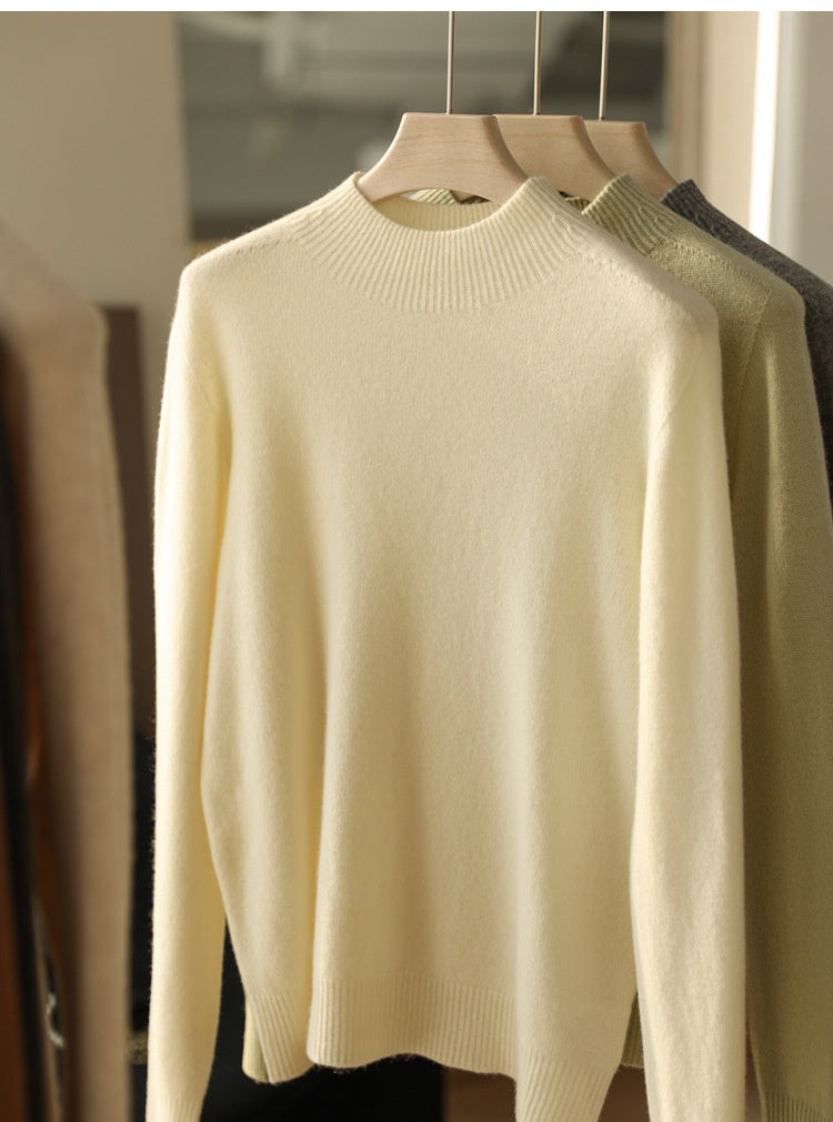 Wear Everywhere Versatile Seamless and Extra Thick Wool Knit Sweater