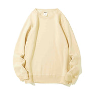 Cozy Fleece-Lined Long-Sleeve Candy Color Sweatshirt