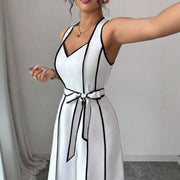 Womens Fashionable Casual Sexy Strappy V-Neck Slim-Fit Jumpsuit