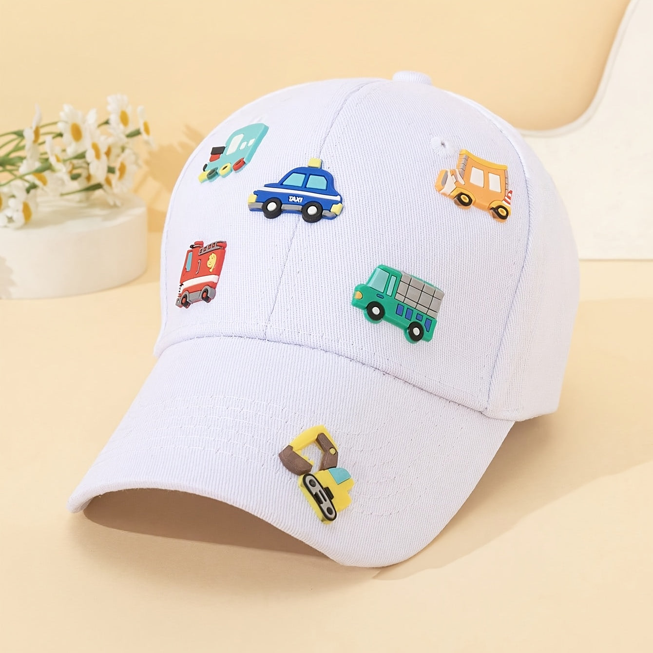Three-Dimensional Cartoon Mesh Baseball Cap with Car Designs