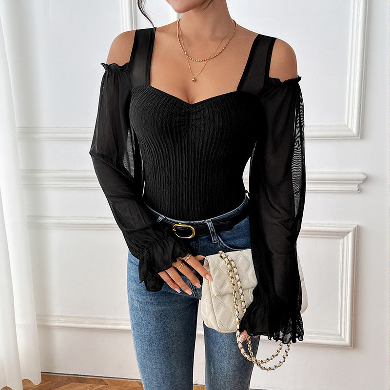 Women's Backless Hollow-Out Long Sleeve Jumpsuit