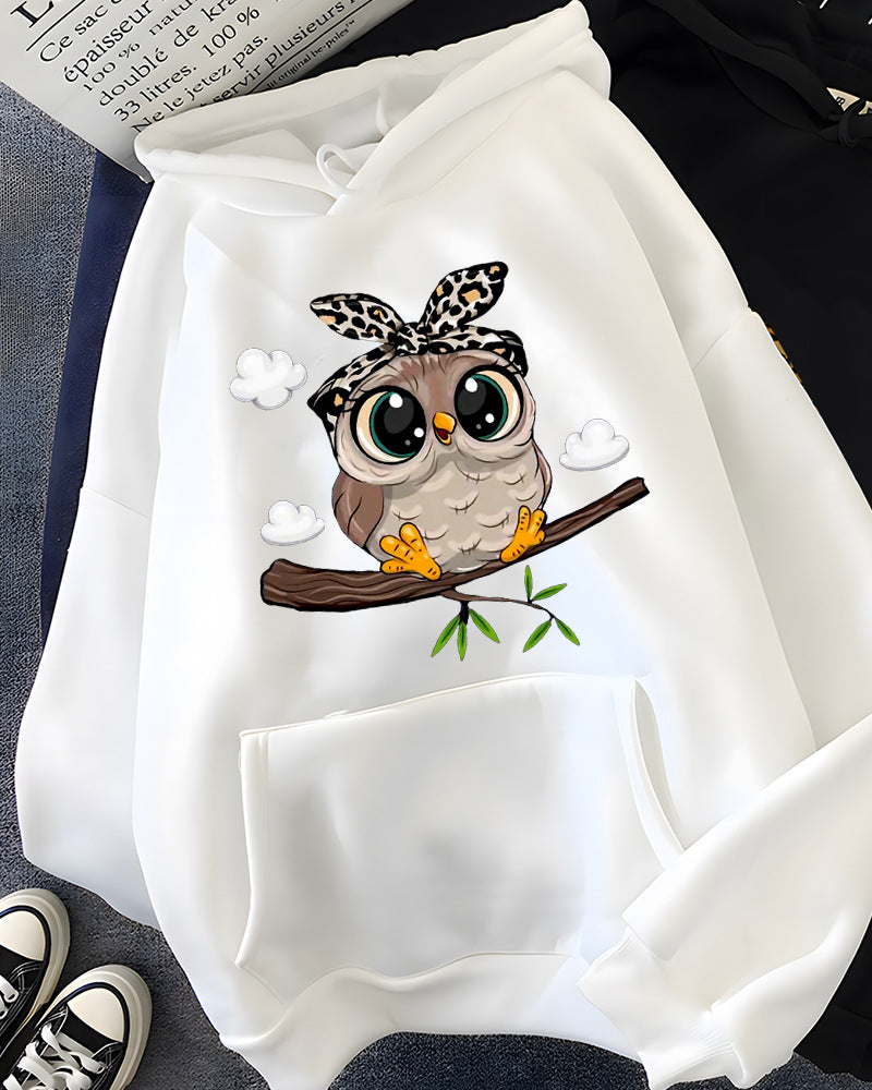 Cute Cartoon Hooded Sweatshirt for Women - Cozy & Casual