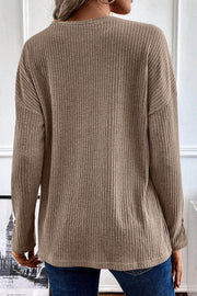Women's Minimalist Button-Up Knit Sweater