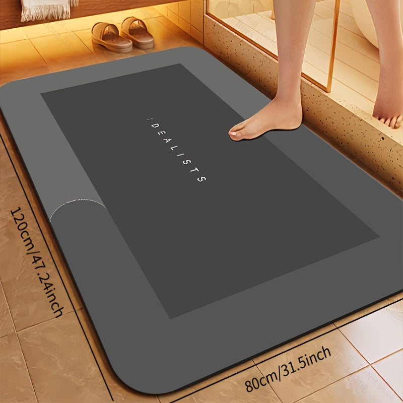 Super Absorbent Quick-Dry Bath Mat with Non-Slip Diatomite Design