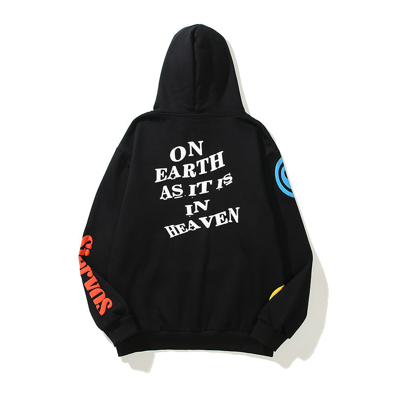 3D Foam Graffiti Print Streetwear Hoodie for Women