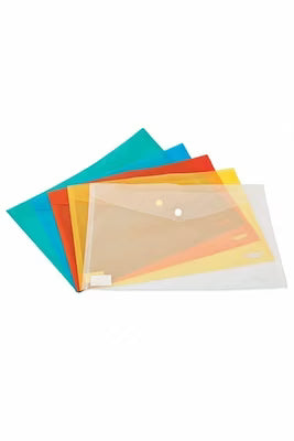 5-Piece A4 Snap Clip File Set – Colorful Organizers