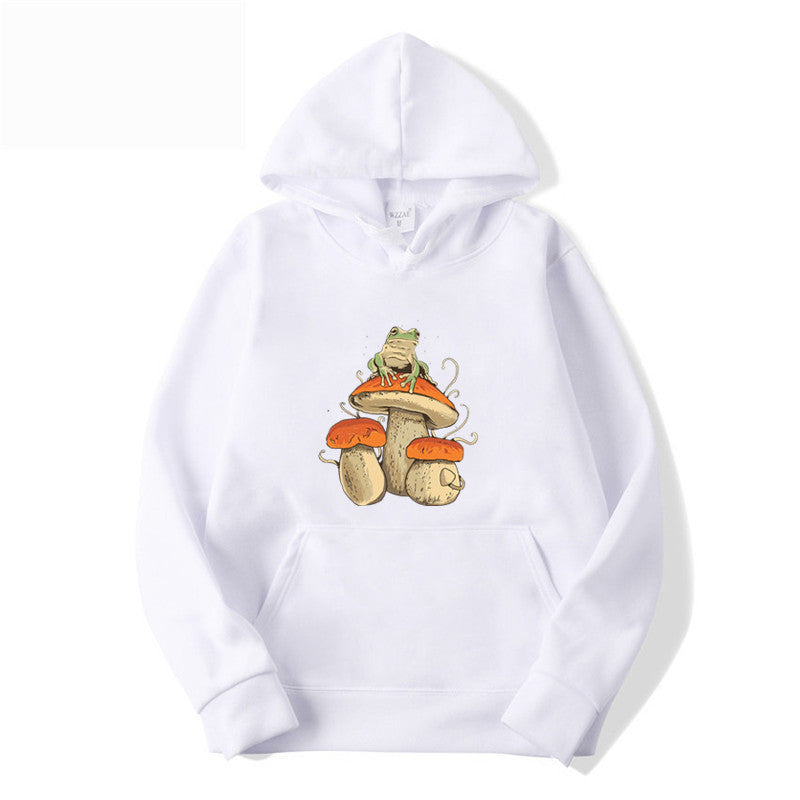 Letter Print Kangaroo Pocket Drawstring Hoodie