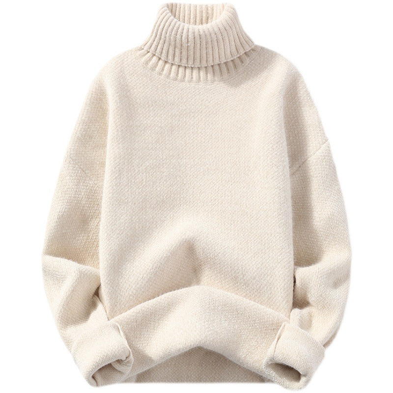 Cozy Solid Turtleneck Knit Sweater for Women