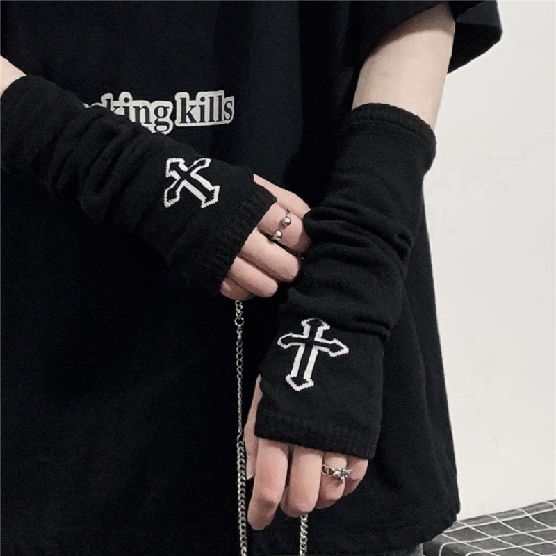 Fingerless Arm Sleeves for Women - Knitted Protection Style