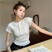 Thai-Style Slim Fit Short Sleeve Tee – Light, Layerable Top