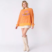 Women's Halloween Embroidered Casual Loose Sweater Top