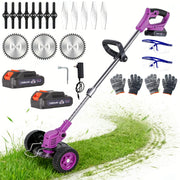 Compact Portable Electric Lawn Mower with Lithium‑Ion Battery and Multi‑Blade Weed Trimmer – All‑in‑One Garden Tool