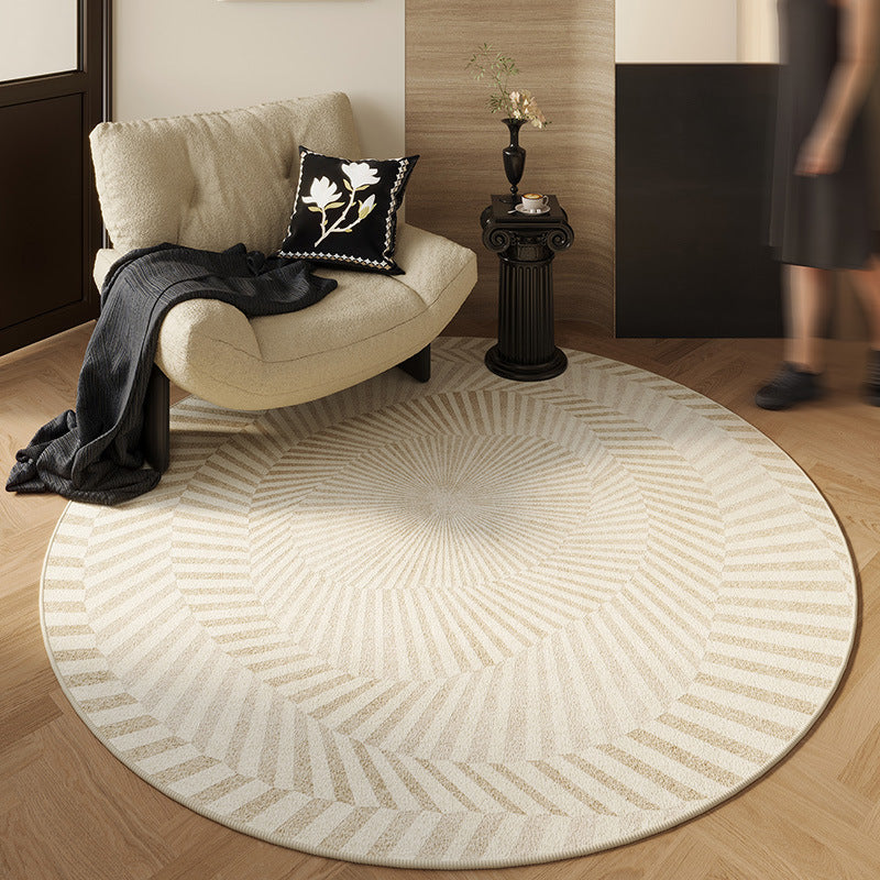 Round Vintage French-style Living Room Rug